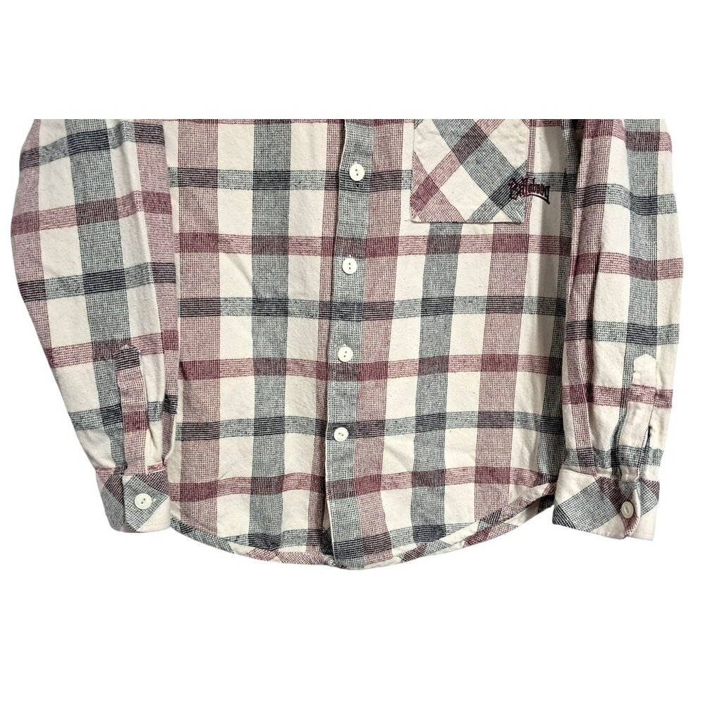 Vintage 90s Billabong Design Works Plaid Flannel Shirt Size M Surf Style - Picture 7 of 13